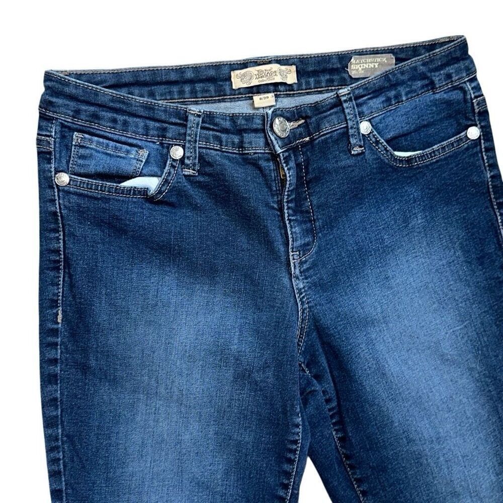 Vintage America by Nine West matchstick skinny jeans size 8/29 dark wash denim - Picture 6 of 7